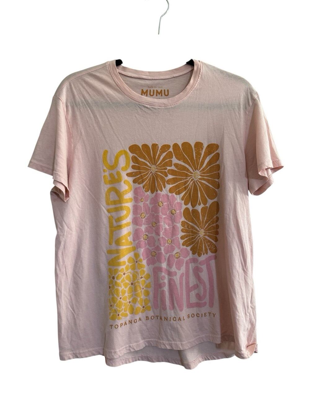 Show Me Your Mumu Thomas Tee Garden Graphic Size XS Pink Organic Cotton #NE